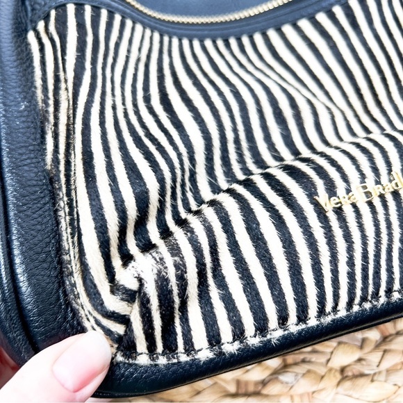 Vera Bradley Leather Leighton Backpack in Uptown Stripes zebra print bag main image 6
